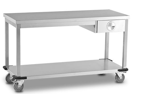 Work Bench with Wheels and Drawers
