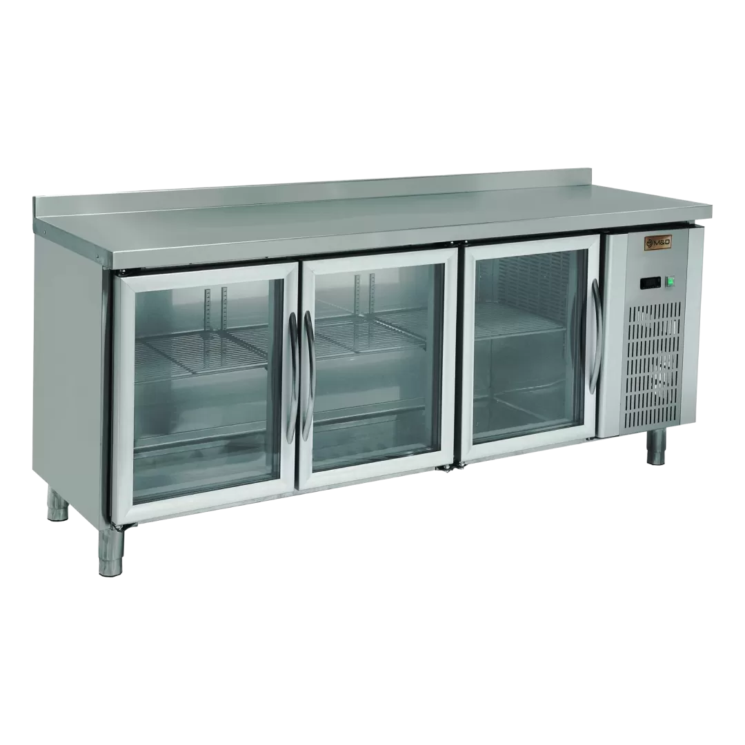 Counter Type 3 Glass Doors Refrigerator