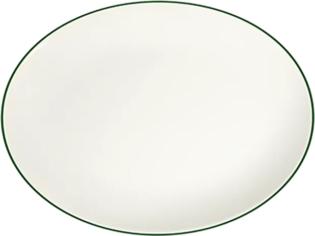 Modest Green Lona Oval Plate 33 cm