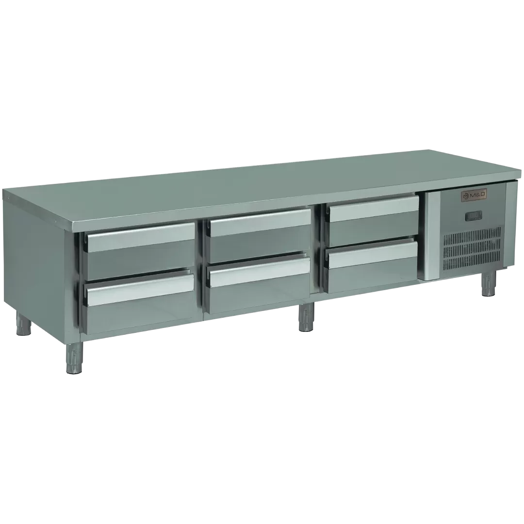 Under-Device Refrigerator with 6 Drawers