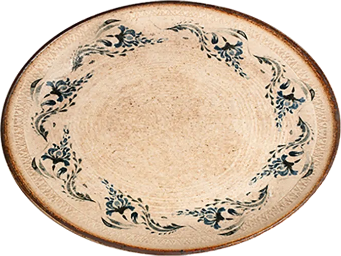 Voyage Navy Lona Oval Plate 36 cm