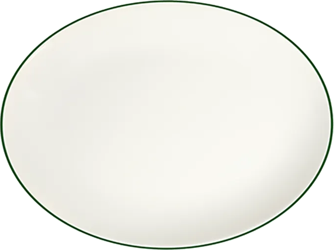 Modest Green Lona Oval Plate 36 cm